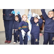 Festejos por el Día de la Bandera con los niños de Jardín